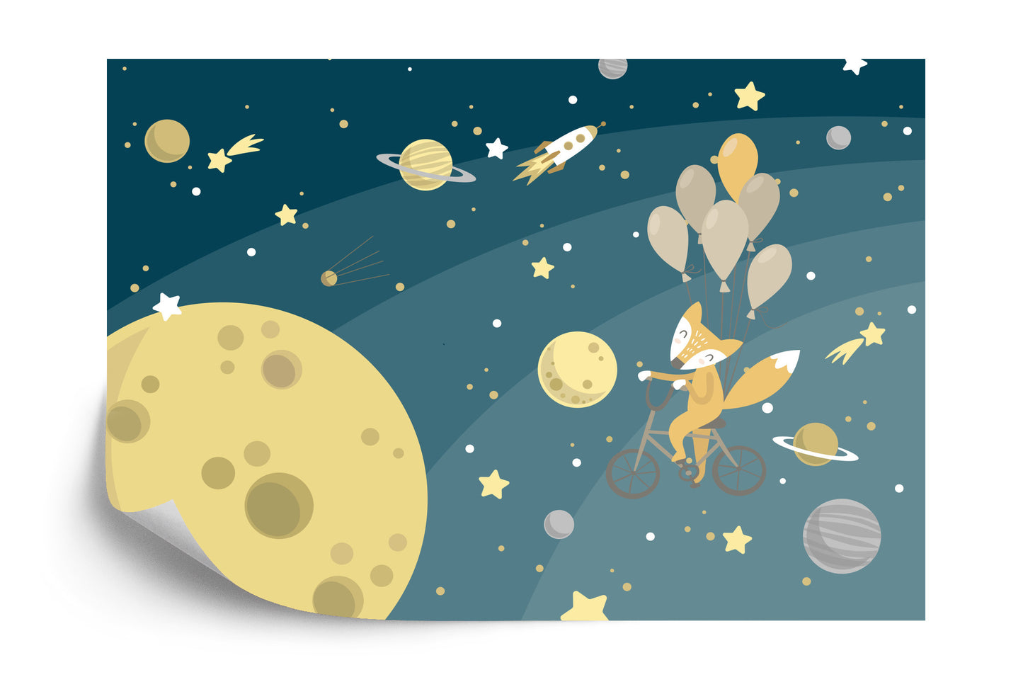 Photomural Mr Fox's Space Walk Iq-1286