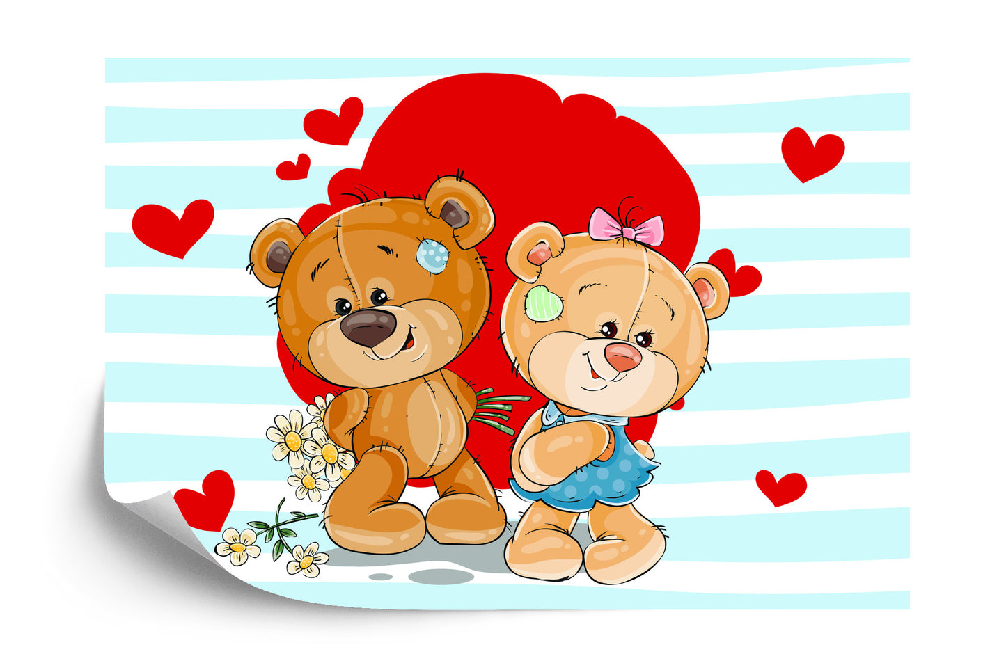 Photomural The Big Heart Bears: Bradley &amp; Claudia Iq-1358