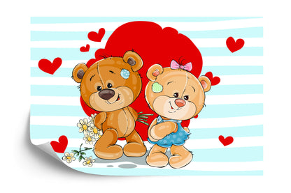 Photomural The Big Heart Bears: Bradley &amp; Claudia Iq-1358