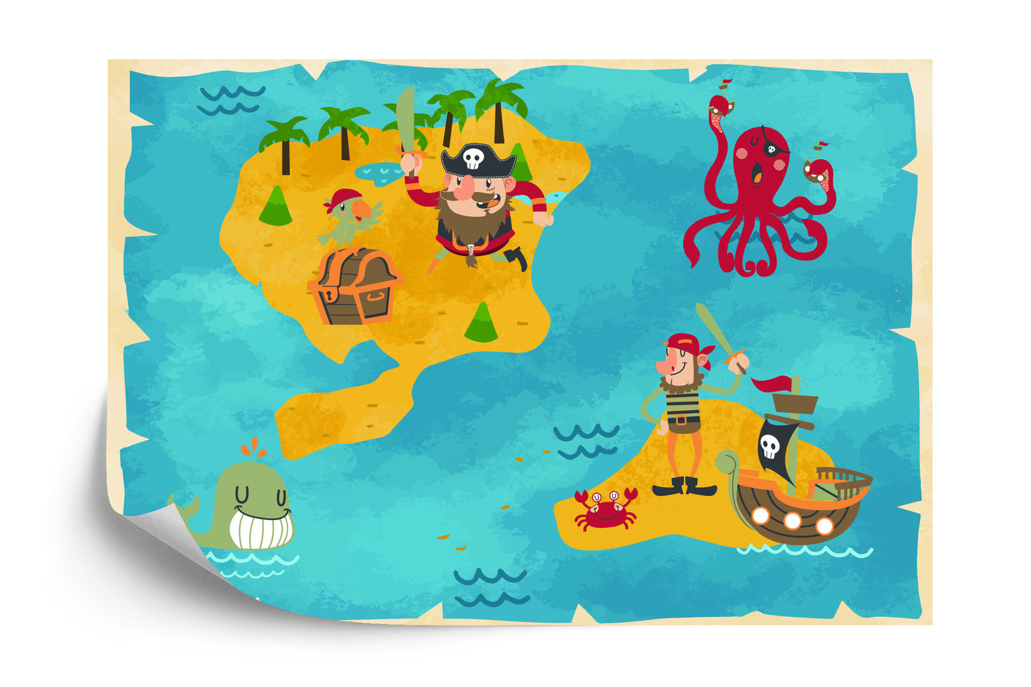 Photomural Captain Buckle's Treasure Map Iq-1371