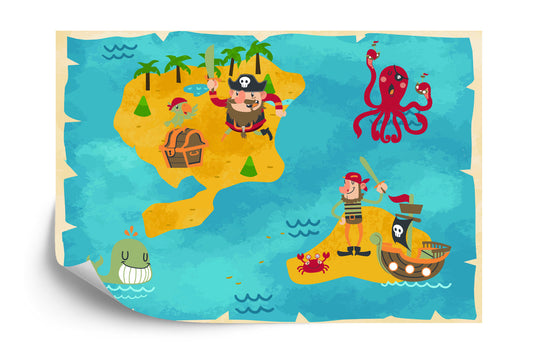 Photomural Captain Buckle's Treasure Map Iq-1371