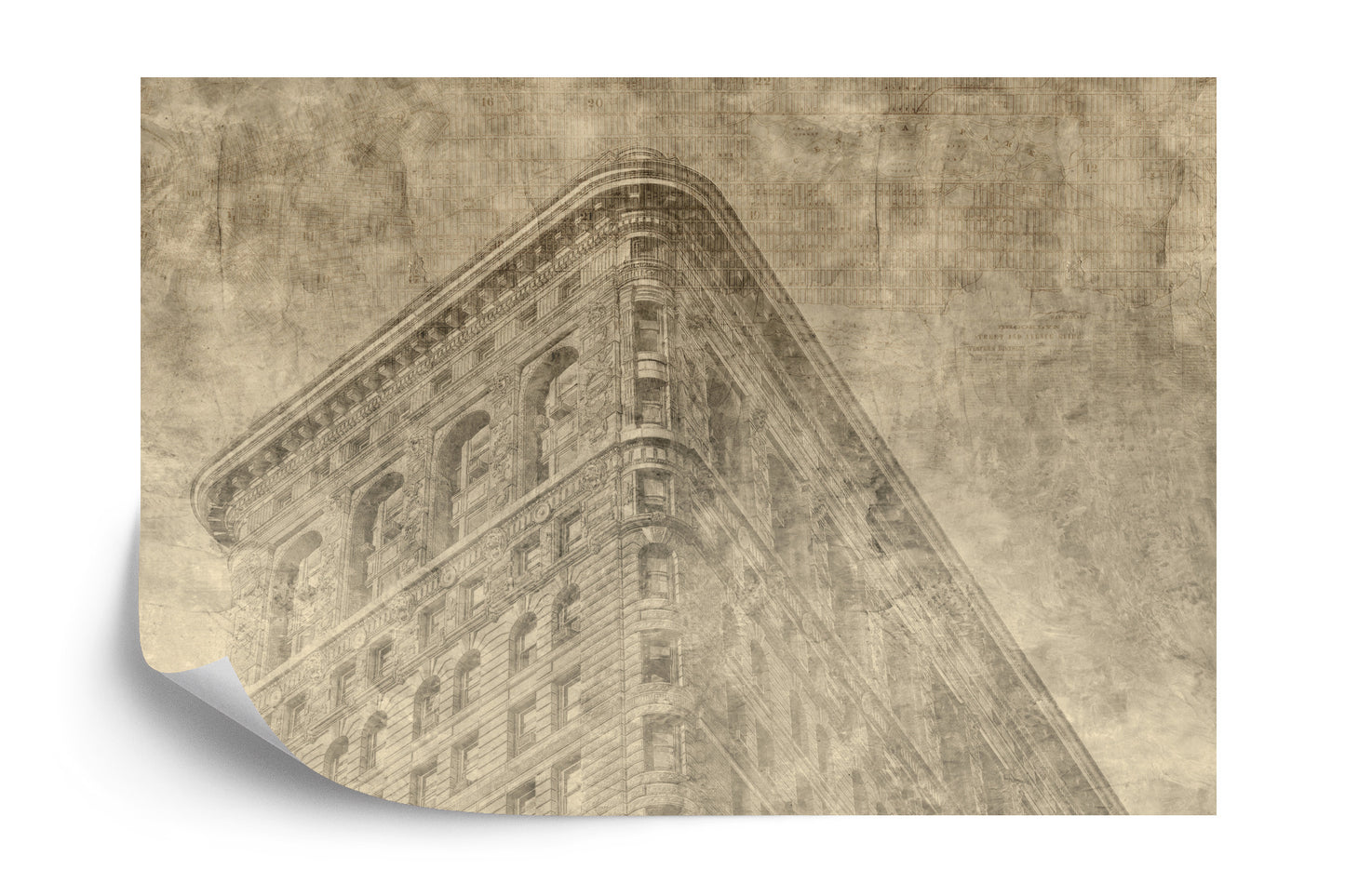 Photomural New York City Grunge Ii Sepia Iq-1206-B