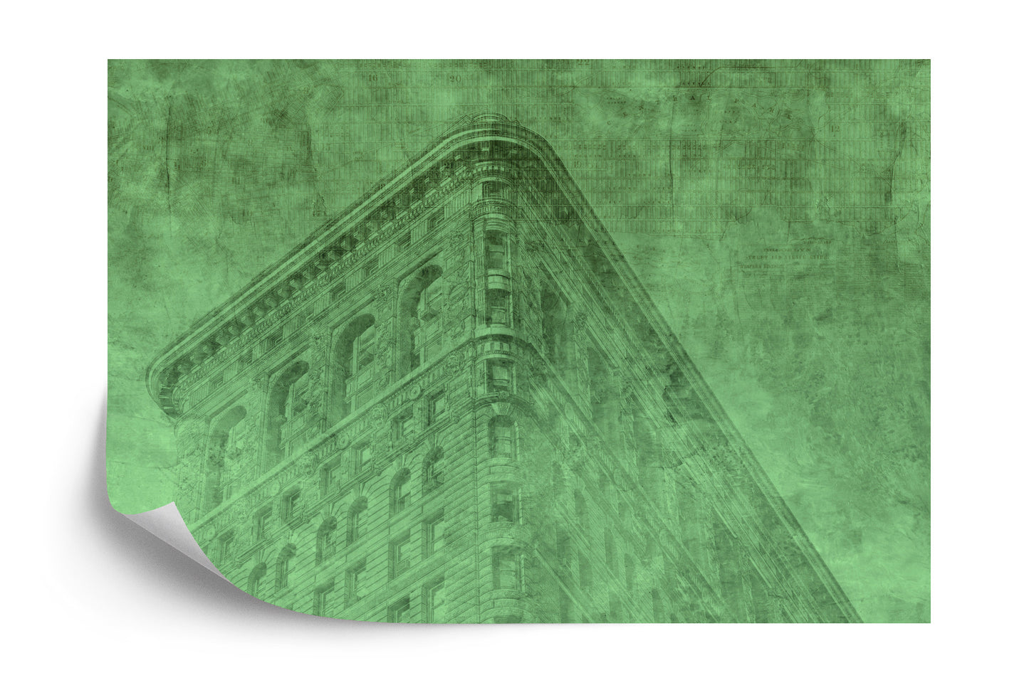 Photomural New York City Grunge Ii Green Iq-1206-E