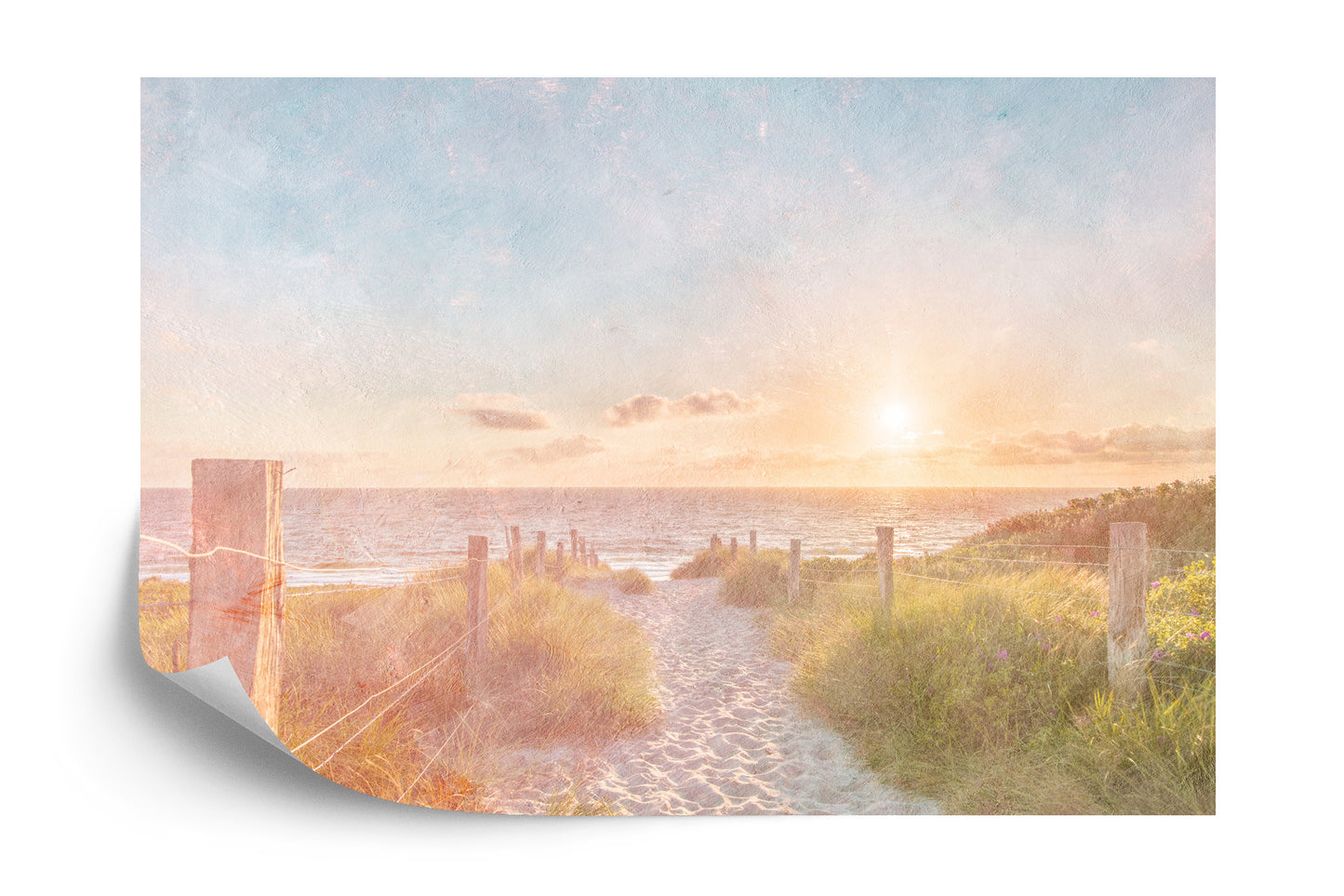 Photomural Summer Sunset Faded Vintage Iq-1219-A