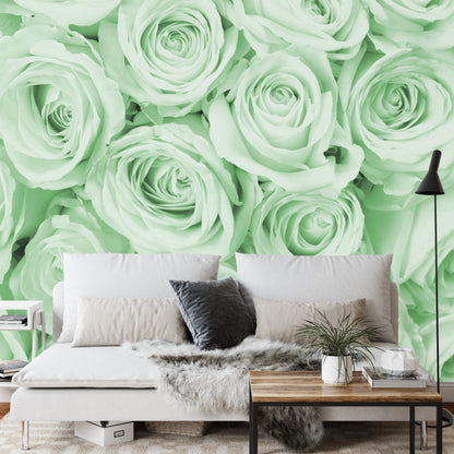 Photomural Rose Bouquet Green Iq-1225-C