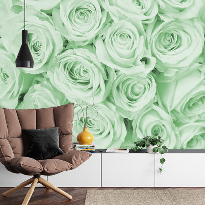 Photomural Rose Bouquet Green Iq-1225-C