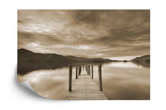 Photomural Tranquility In Sepia Iq-1226-B