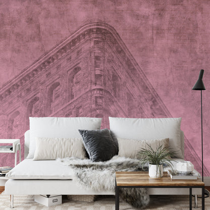 Photomural New York City Grunge Ii Pink Iq-1206-D