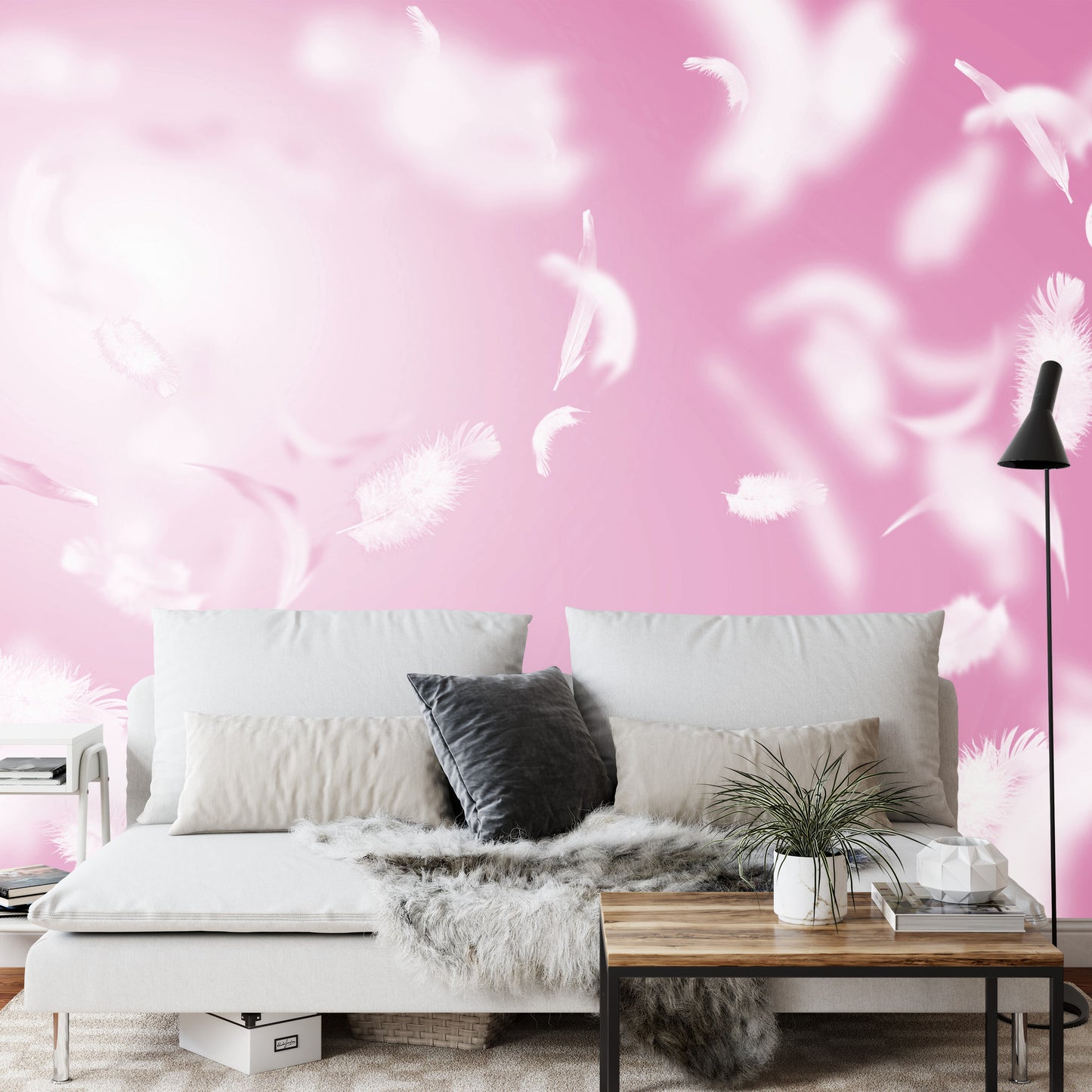 Photomural Floating In Pink Iq-1254-D