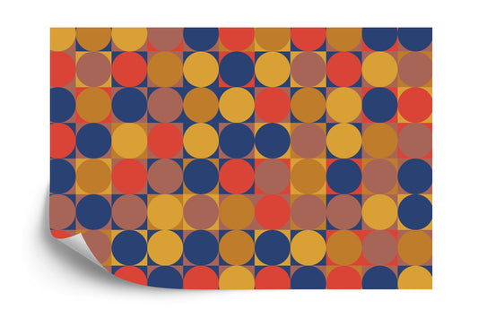 Photomural Retro Pattern, Geometric Colorful Abstract