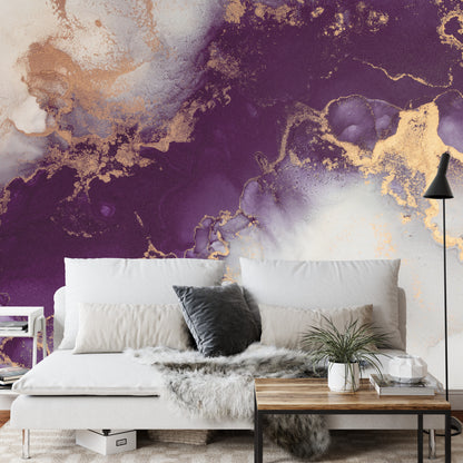 Photomural Marble Ink Abstract Art From Exquisite Original Painting For Abstract Background . Painting Was Painted Pattern Of Ombre Alcohol Ink .
