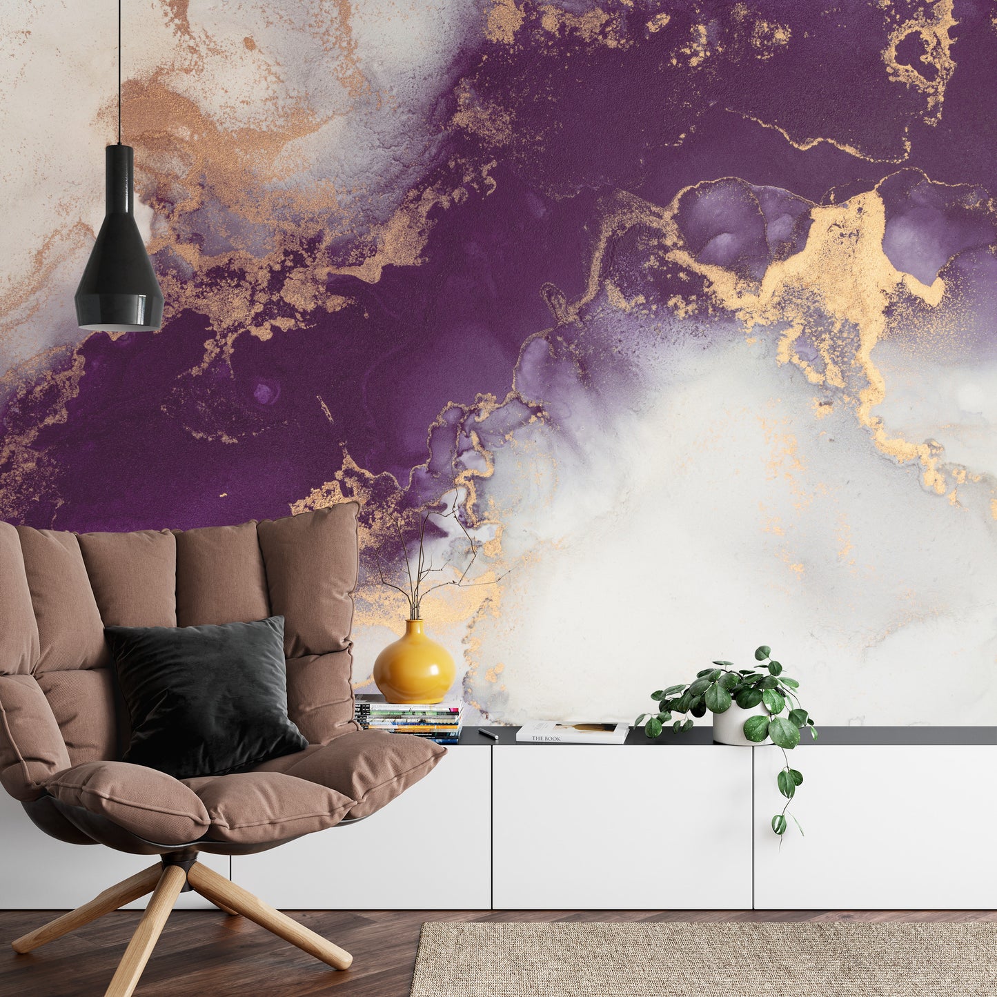 Photomural Marble Ink Abstract Art From Exquisite Original Painting For Abstract Background . Painting Was Painted Pattern Of Ombre Alcohol Ink .