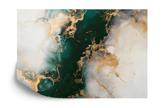 Photomural Marble Ink Abstract Art From Exquisite Original Painting For Abstract Background . Painting Was Painted Pattern Of Ombre Alcohol Ink .