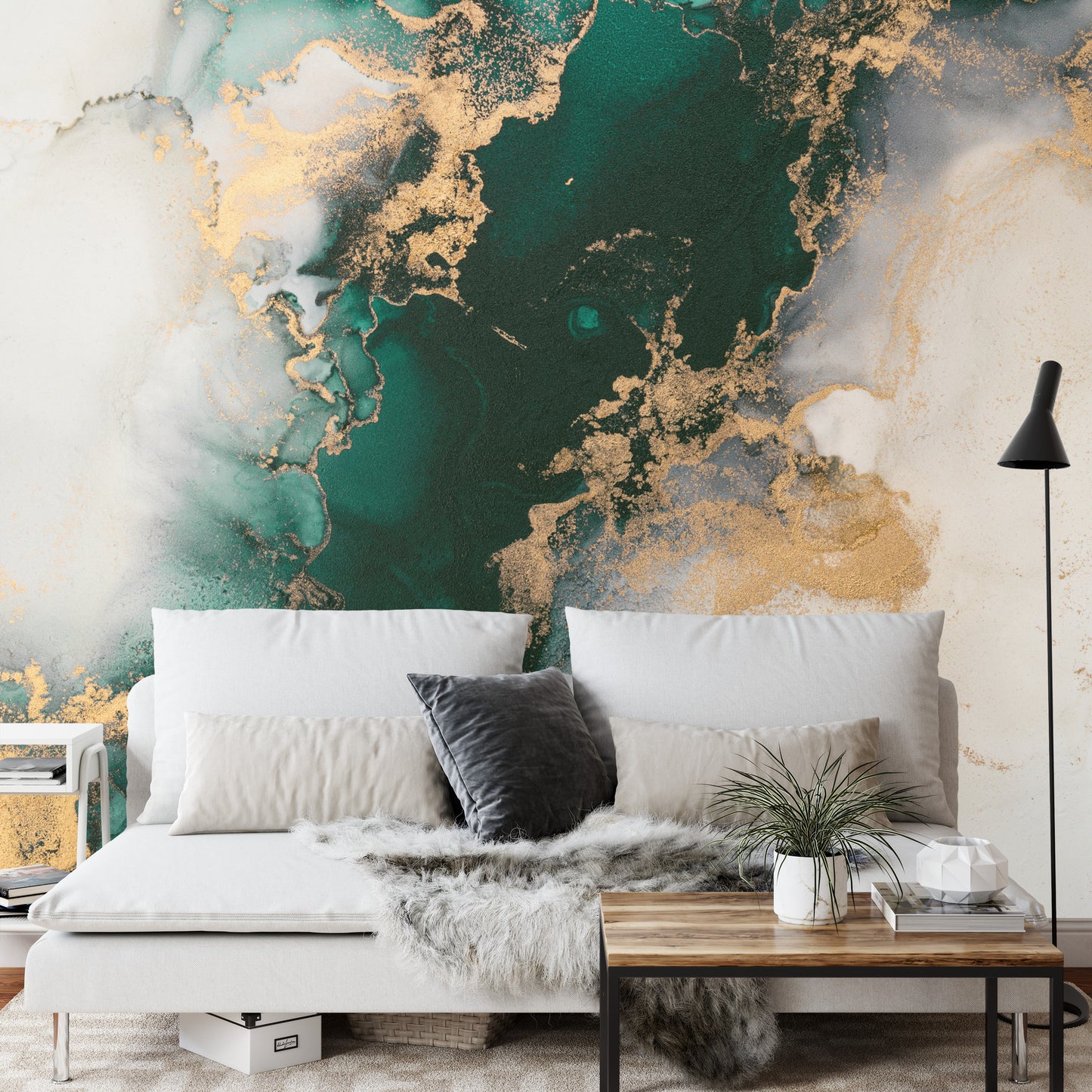 Photomural Marble Ink Abstract Art From Exquisite Original Painting For Abstract Background . Painting Was Painted Pattern Of Ombre Alcohol Ink .