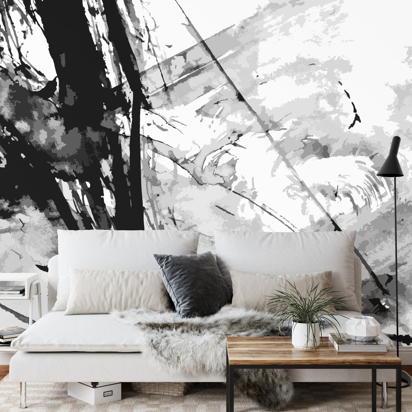 Photomural Abstract Ink Paint Background