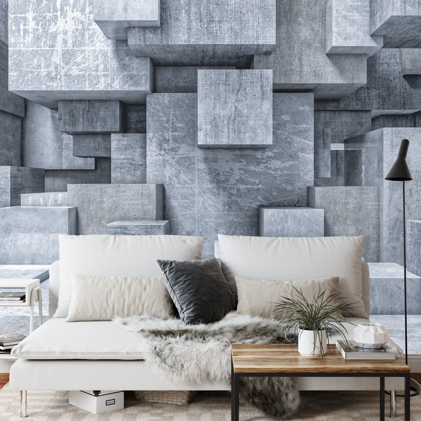 Photomural Geometric 3D Background