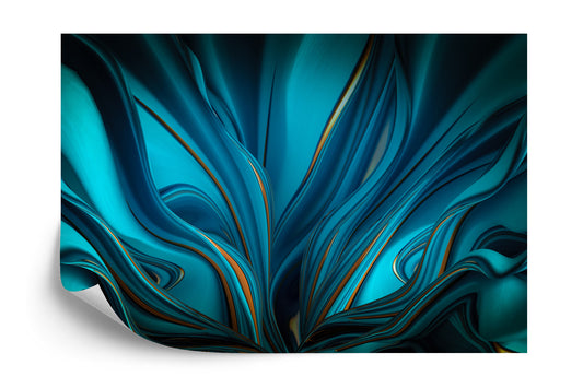 Photomural Bright Background With A Volumetric Pattern And Print. 3D , 3D Rendering.
