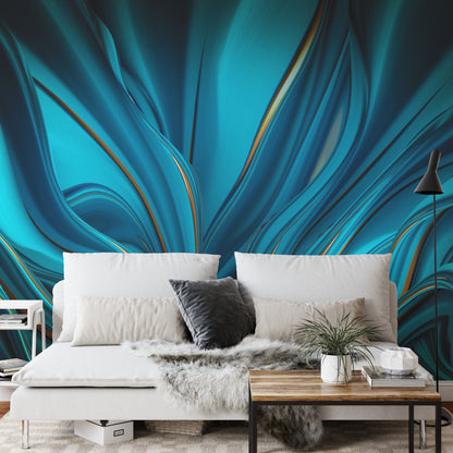 Photomural Bright Background With A Volumetric Pattern And Print. 3D , 3D Rendering.