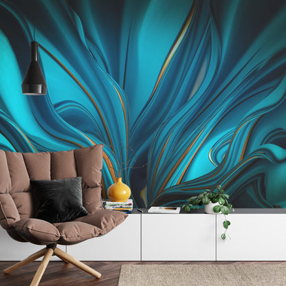 Photomural Bright Background With A Volumetric Pattern And Print. 3D , 3D Rendering.