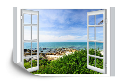 Photomural Sea View Open Window