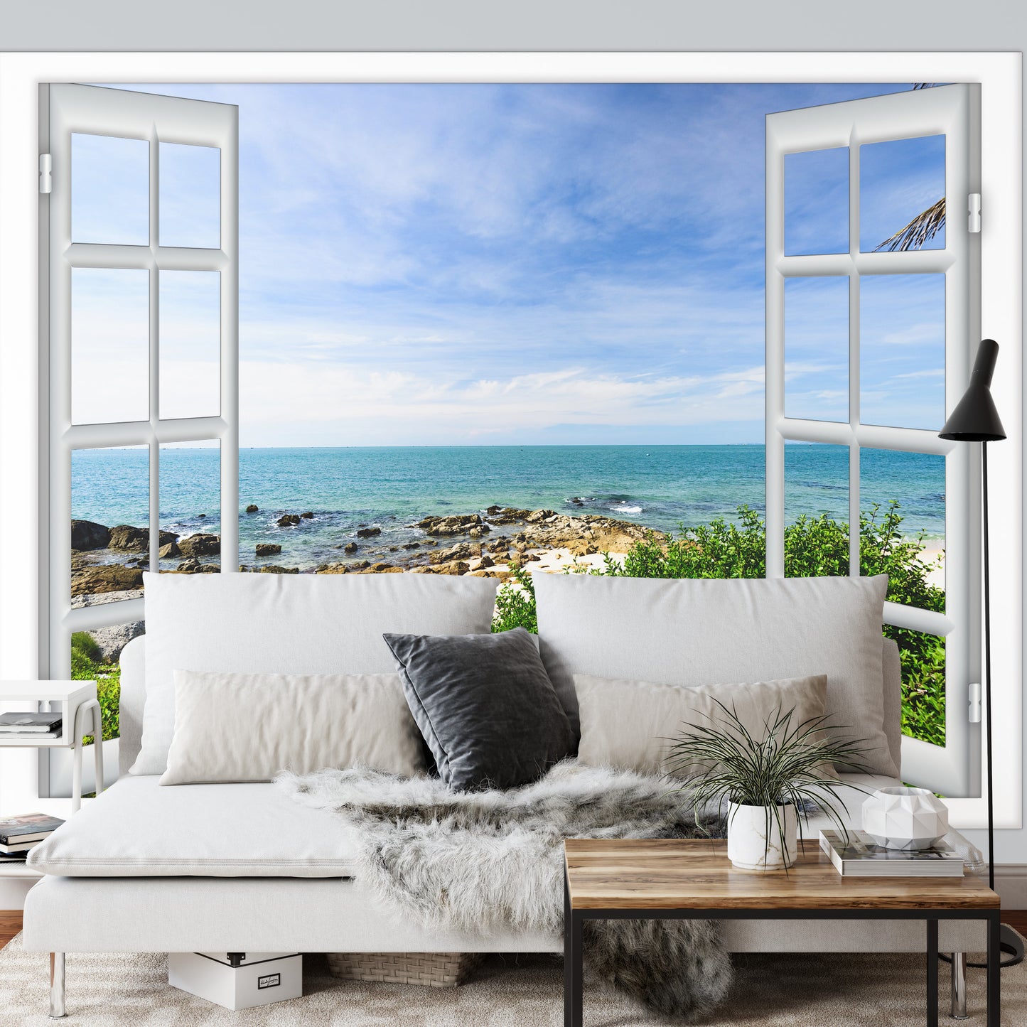 Photomural Sea View Open Window
