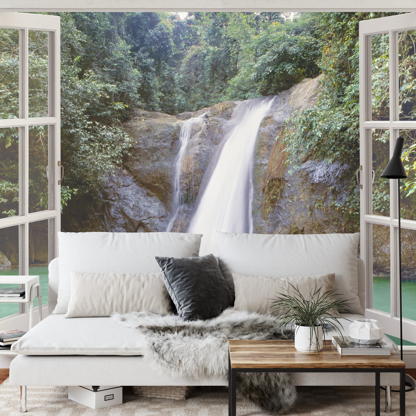 Photomural Waterfall Near Iligan Town, Mindanao, Philippines