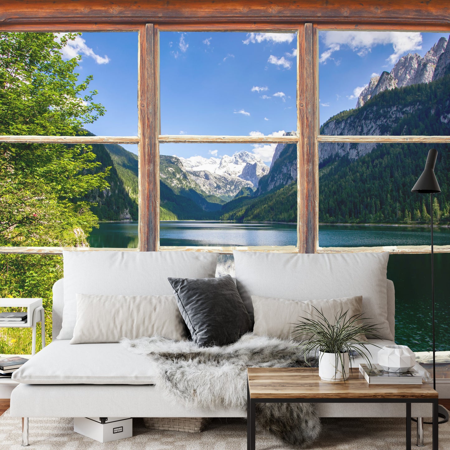 Photomural Fensterblick Gosausee