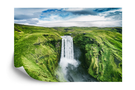 Photomural Aerial View Of A 3D Waterfall