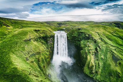 Photomural Aerial View Of A 3D Waterfall