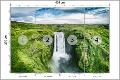 Photomural Aerial View Of A 3D Waterfall