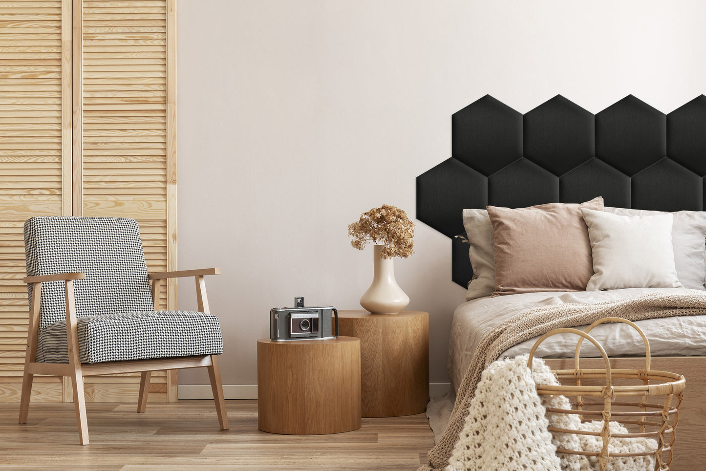 Upholstered Panel Black