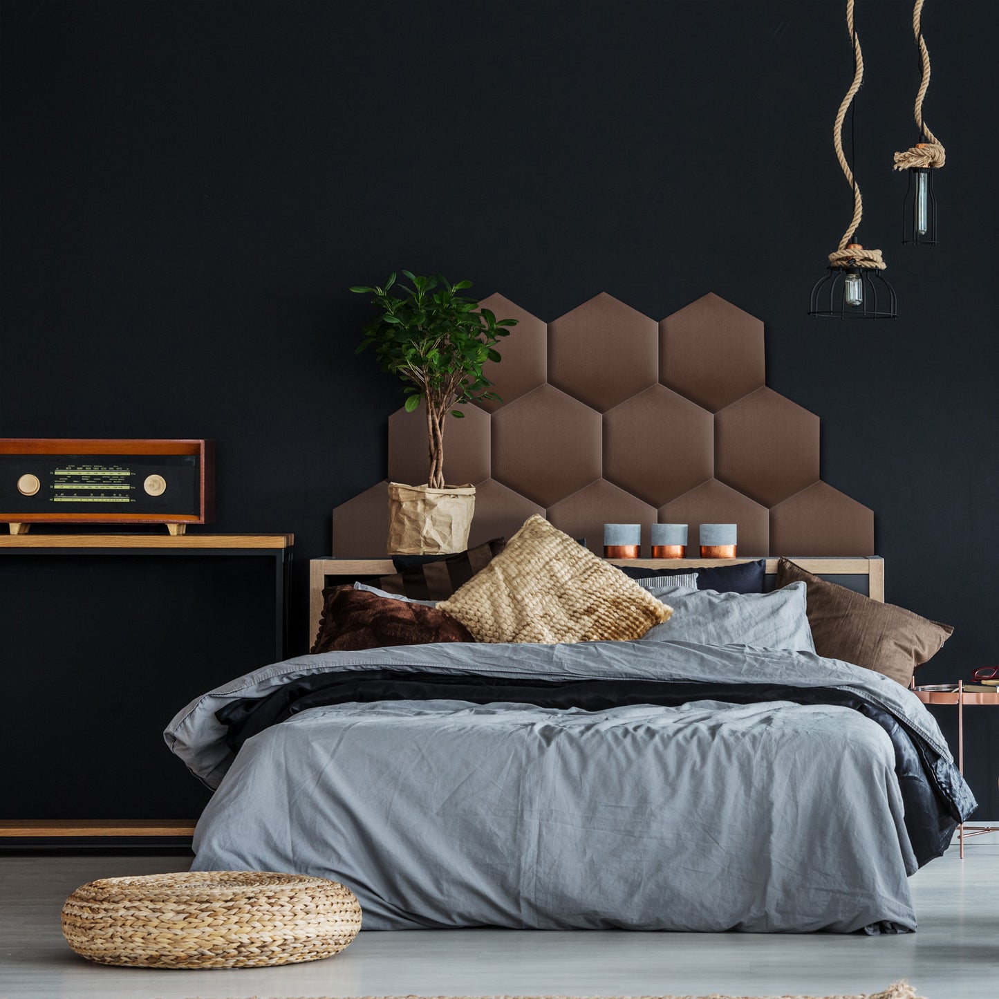 Upholstered Panel Brown
