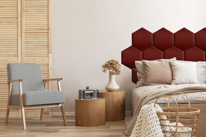 Upholstered Panel Maroon
