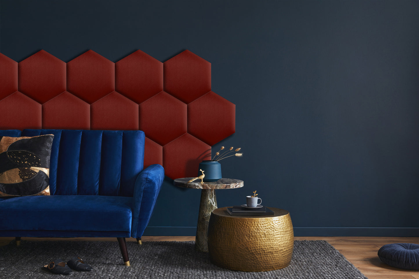 Upholstered Panel Maroon
