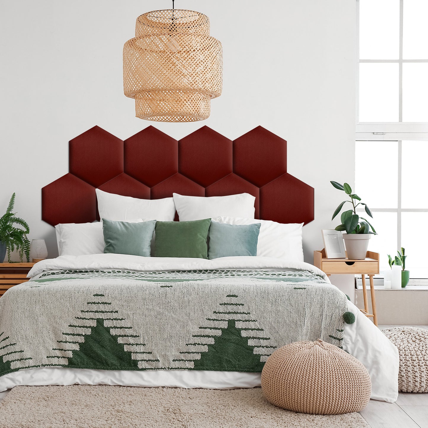 Upholstered Panel Maroon