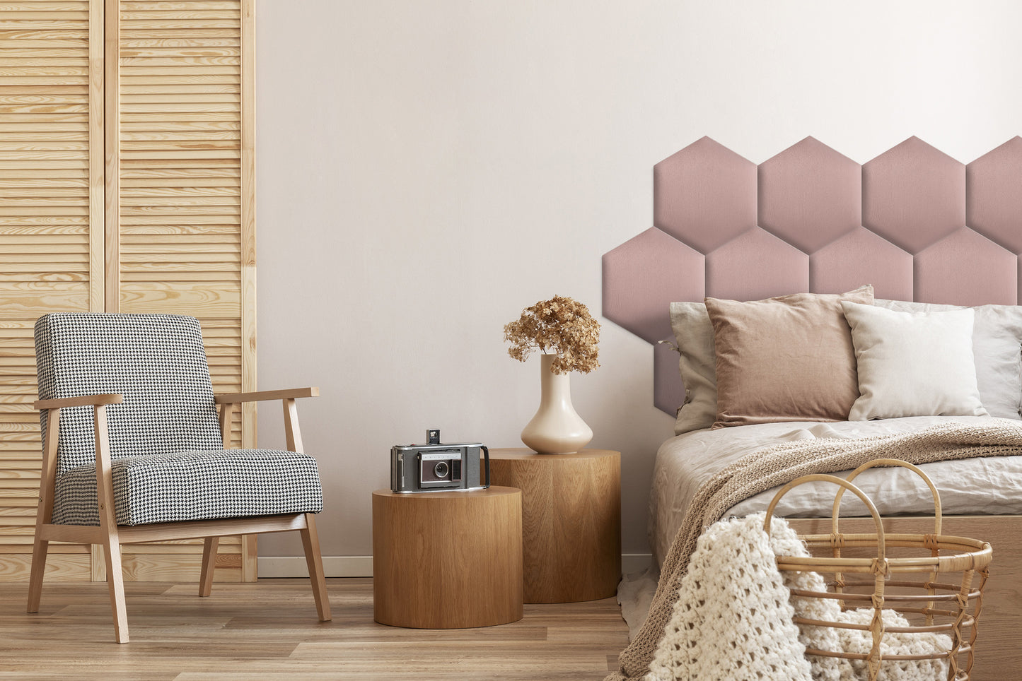 Upholstered Panel Pink