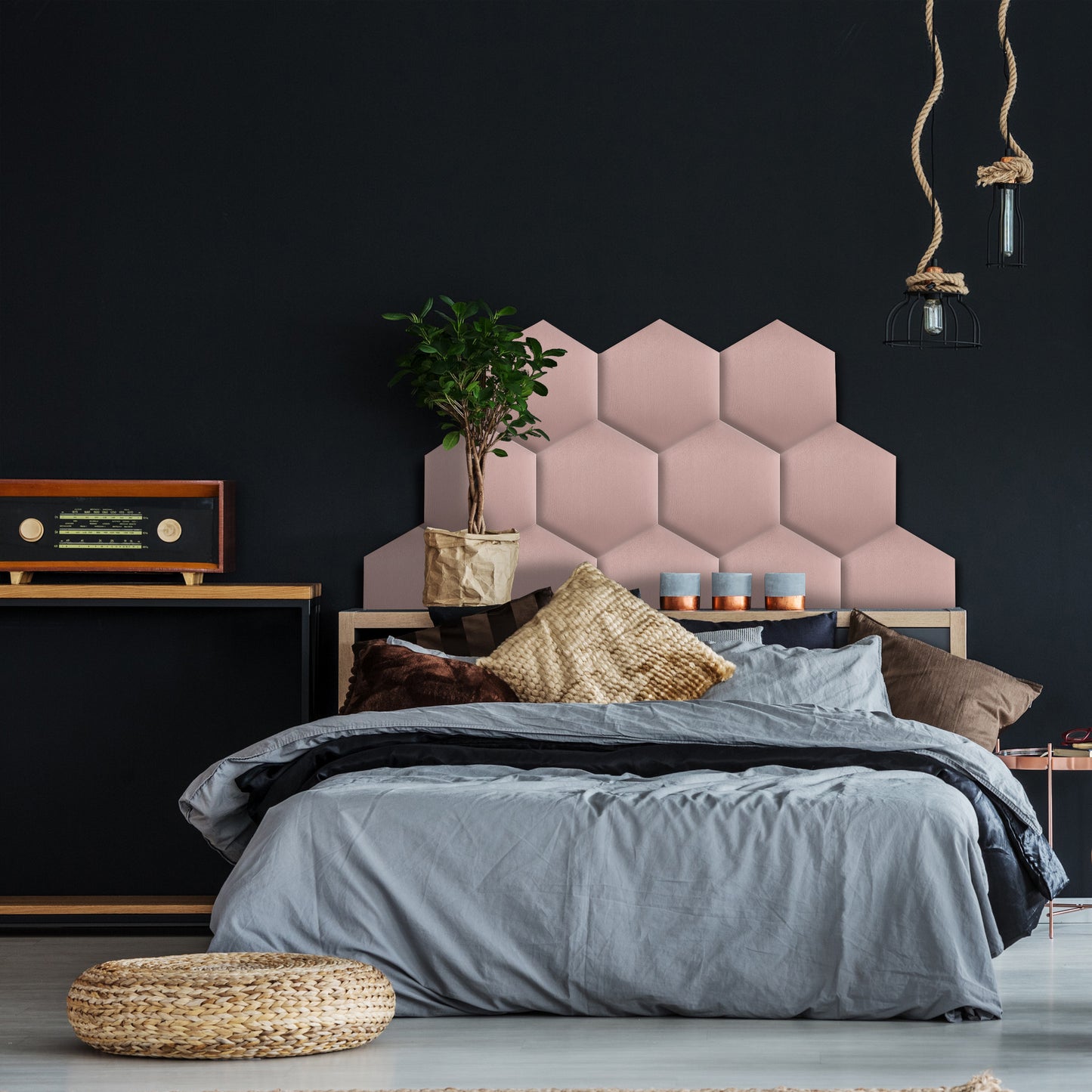 Upholstered Panel Pink