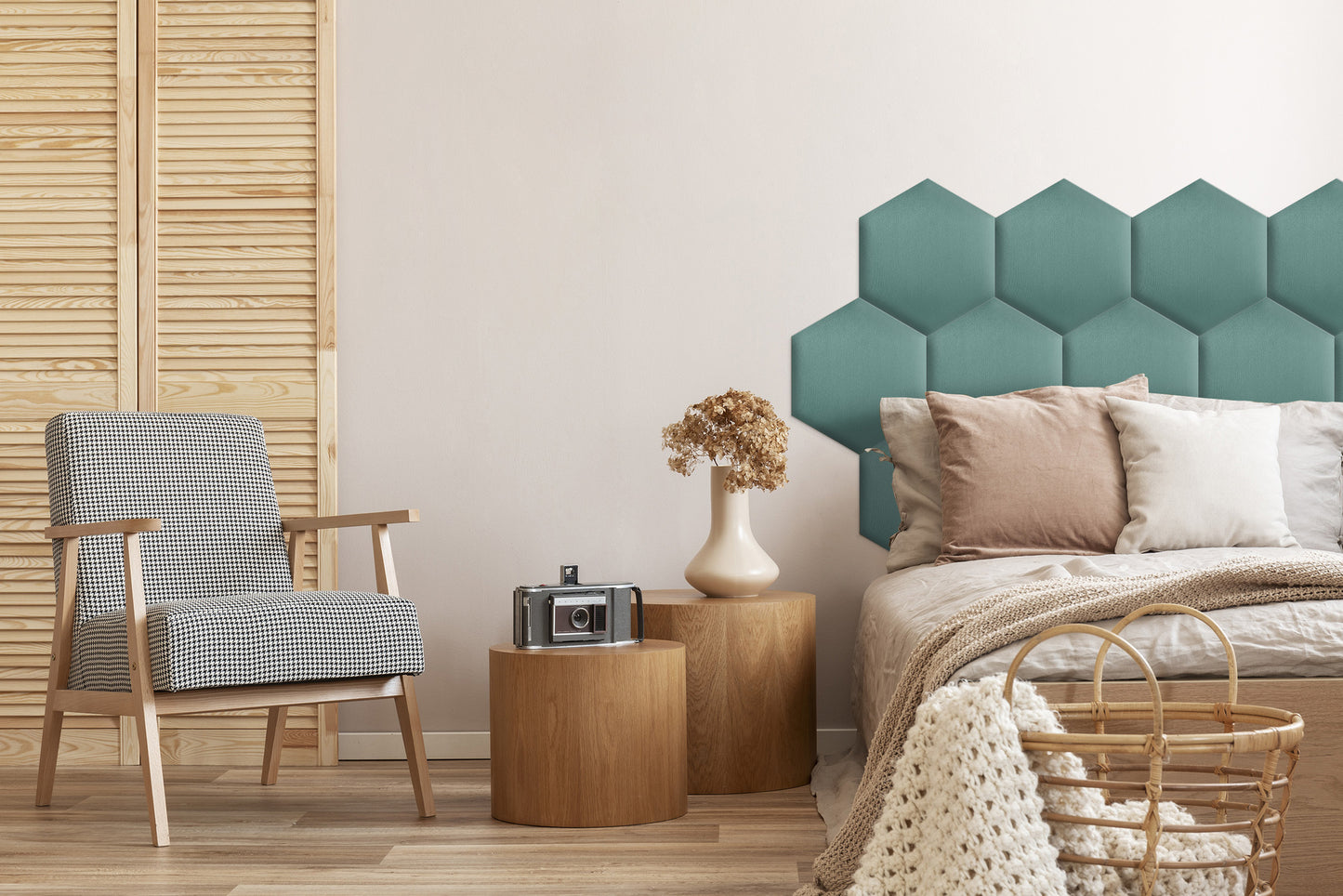 Upholstered Panel Sea Green