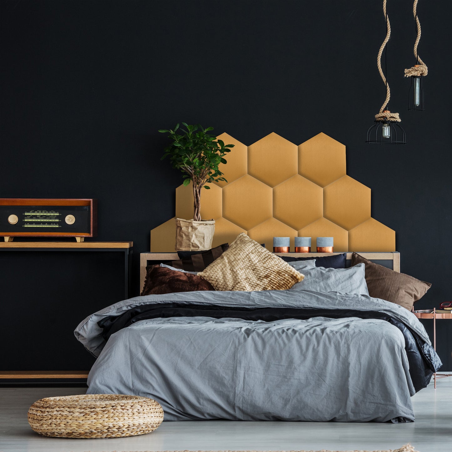 Upholstered Panel Yellow