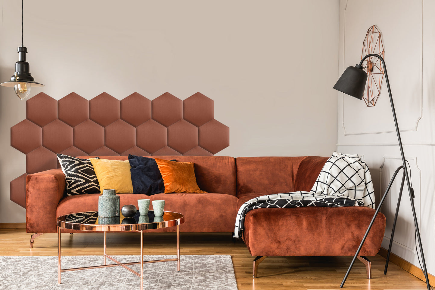 Upholstered Panel Dirty Pink