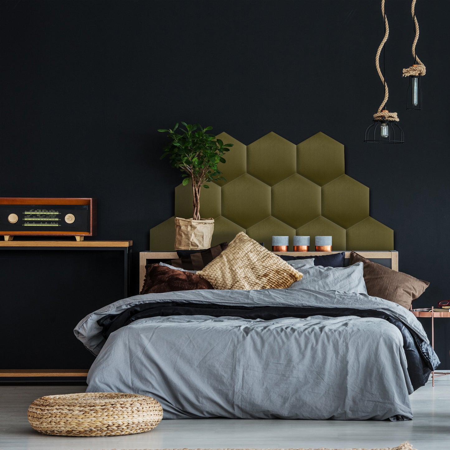 Upholstered Panel Khaki