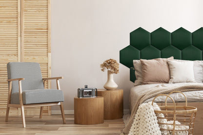 Upholstered Panel Bottle Green