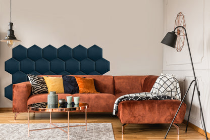 Upholstered Panel Navy Blue