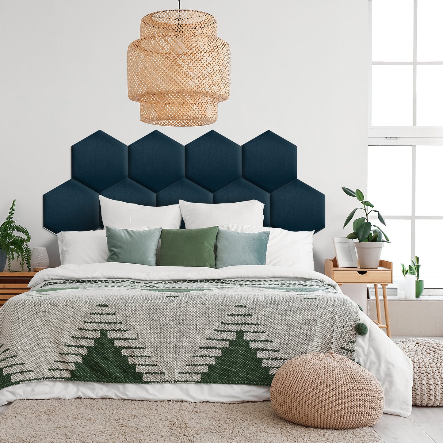 Upholstered Panel Navy Blue