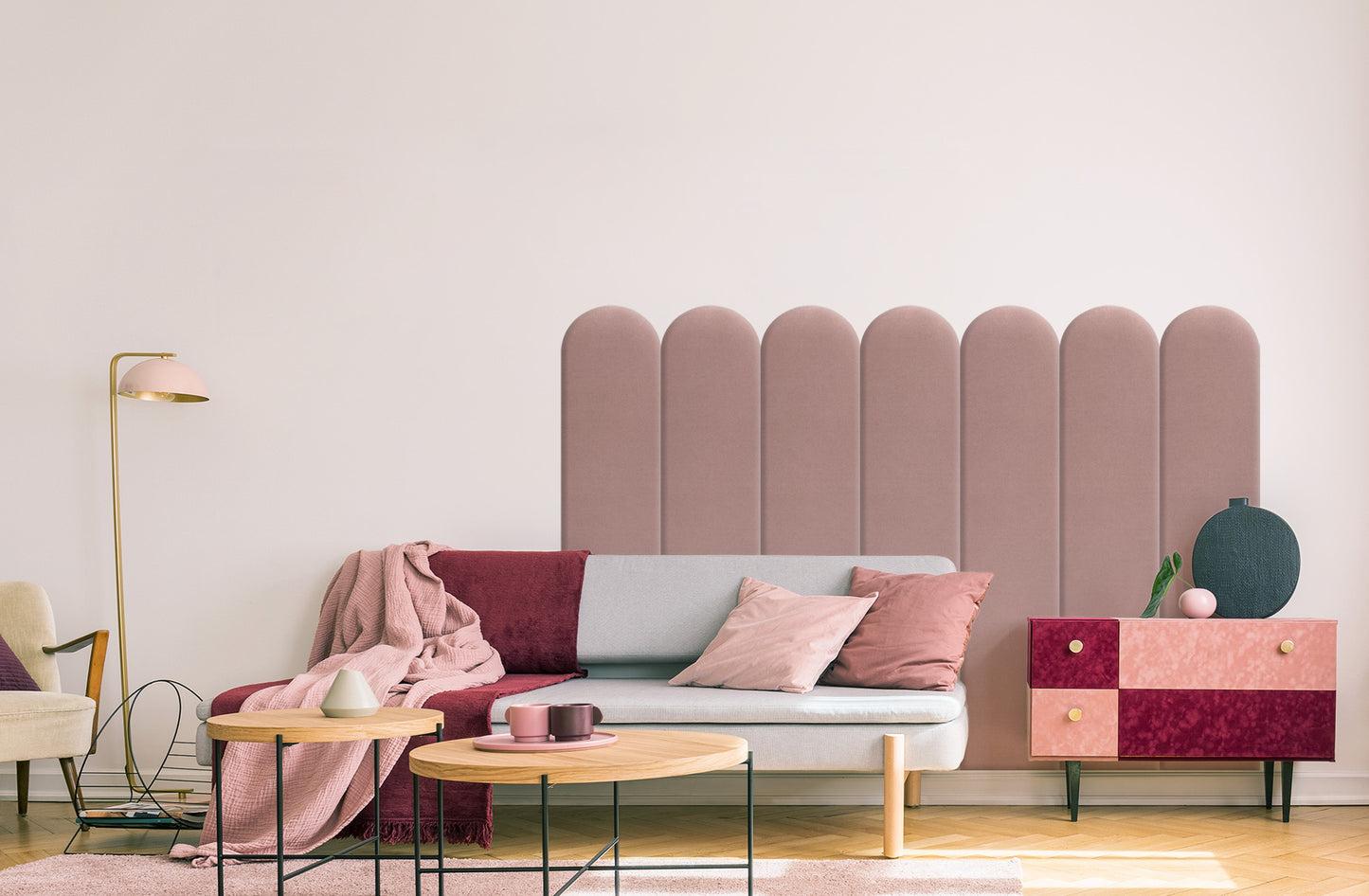 Upholstered Panel Pink 20cm