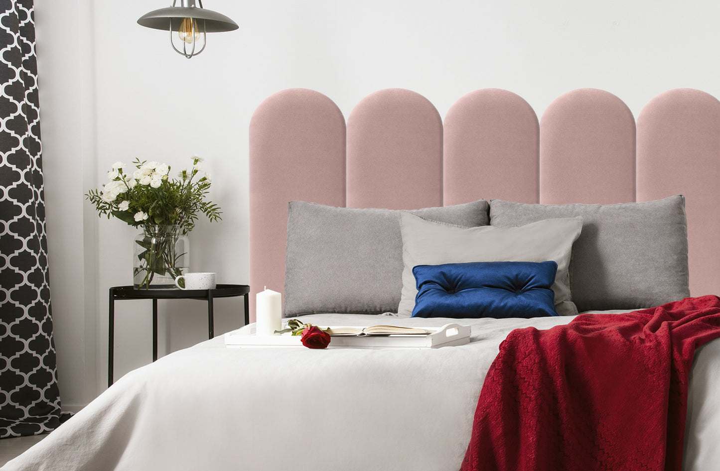 Upholstered Panel Pink 30cm