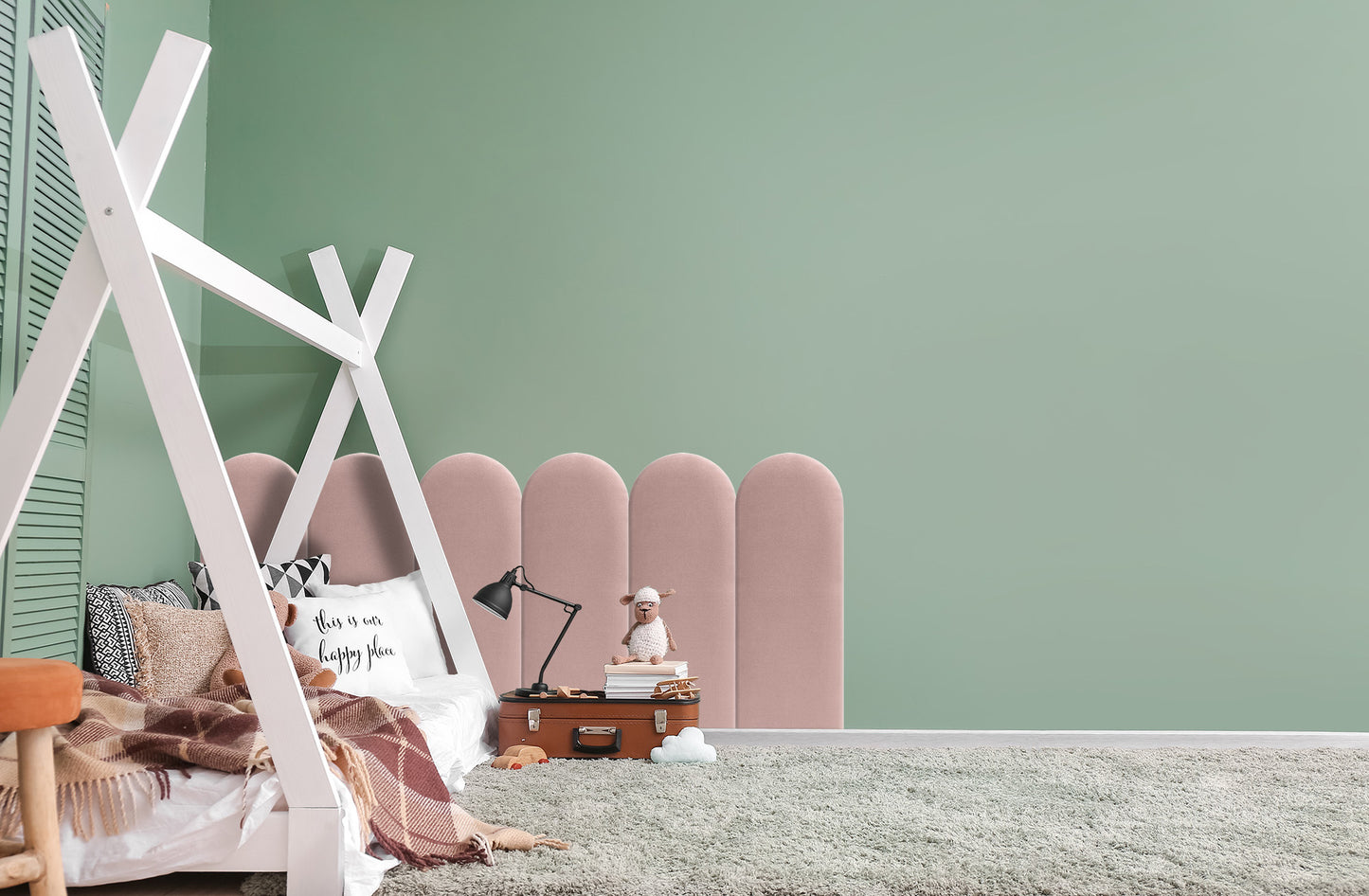 Upholstered Panel Pink 30cm
