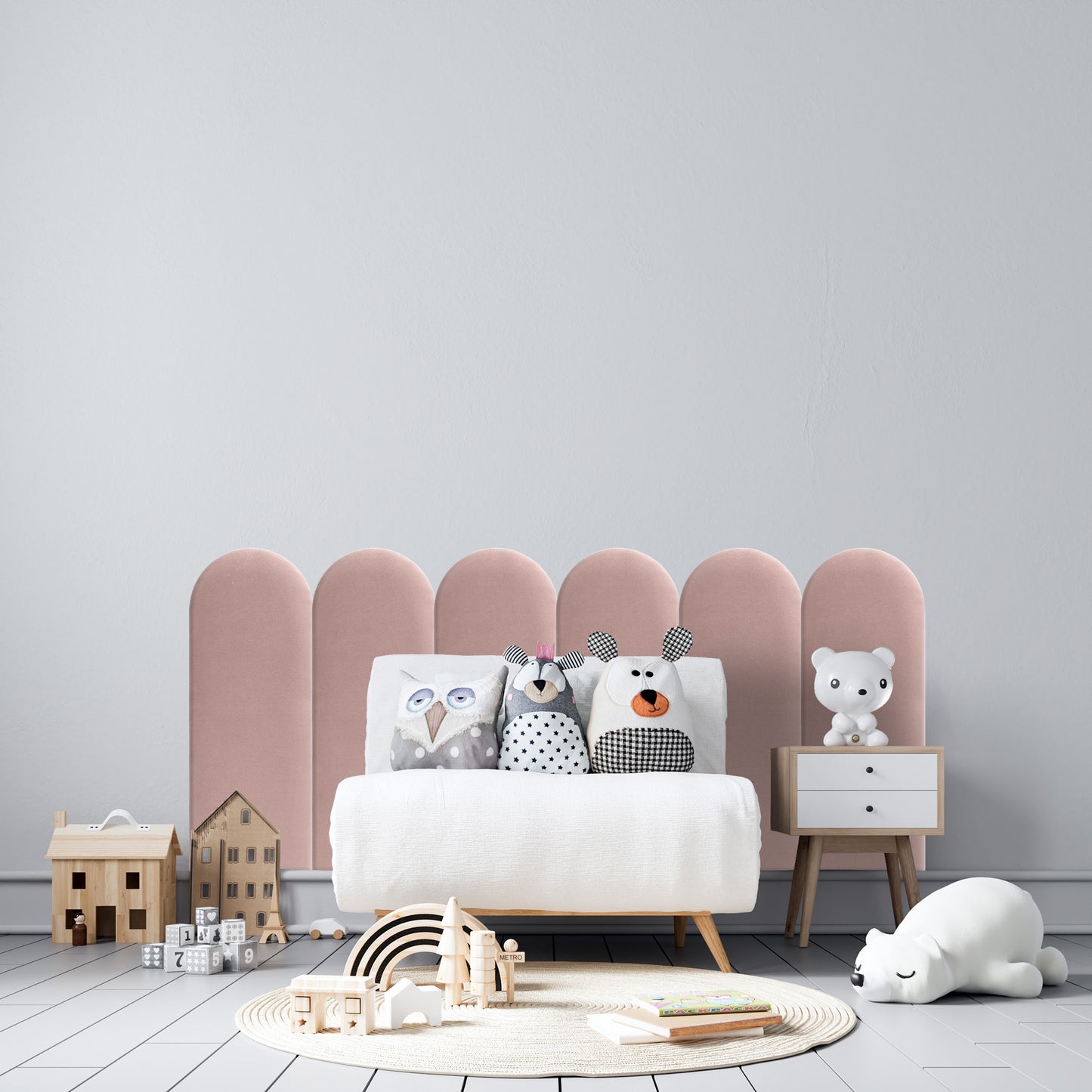 Upholstered Panel Pink 30cm