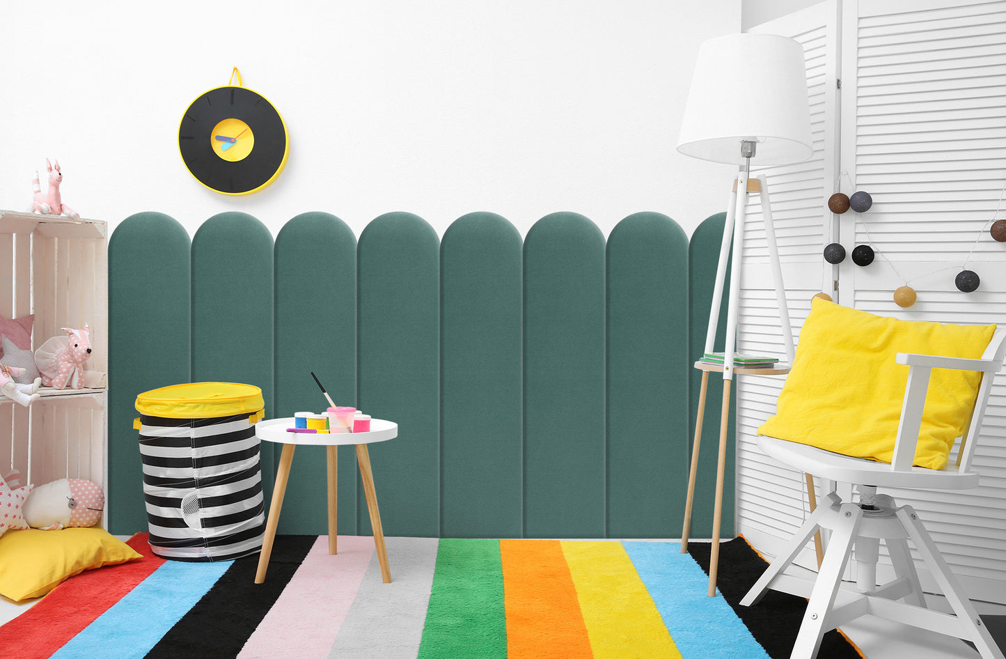 Upholstered Panel Sea Green 20cm