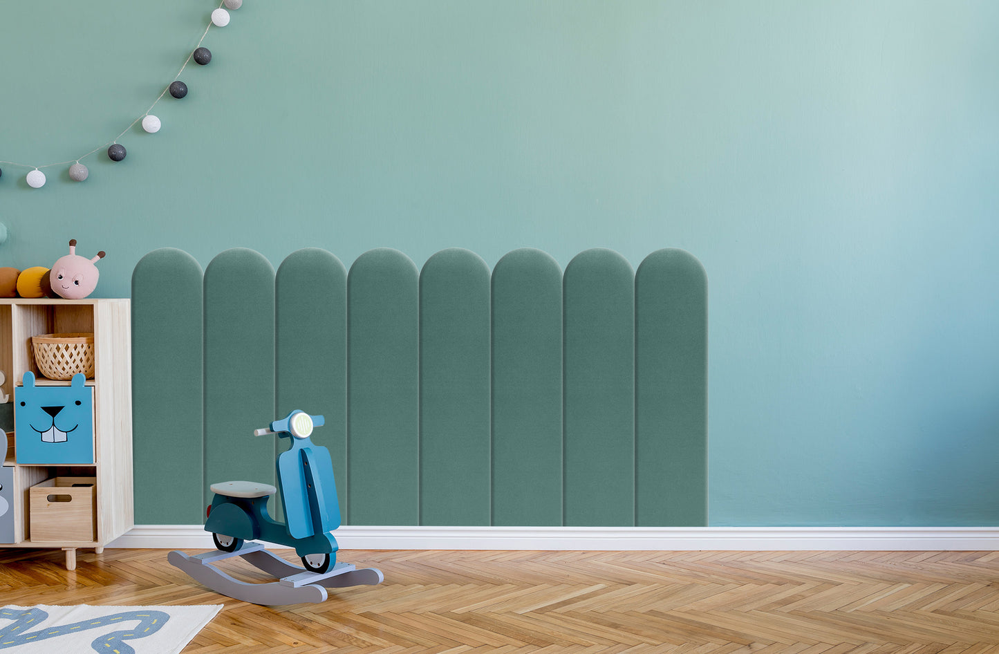 Upholstered Panel Sea Green 20cm